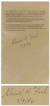 Gerald Ford Signed Souvenir Pardon of Richard Nixon -- Encapsulated by Beckett